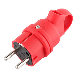 Вилка каучуковая с/з угловая, 90°с кольцом красная, 16А, IP44, 2Р+Е, 3680Вт, 27459 9 Duwi Вилка каучуковая с/з угловая, 90°с кольцом красная, 16А, IP44, 2Р+Е, 3680Вт, 27459 9 Duwi