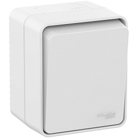 Выключатель одноклавишный AtlasDesign Profi54 открытой установки 10 АХ белый  IP54  ATN540111 Systeme Electric Выключатель одноклавишный AtlasDesign Profi54 открытой установки 10 АХ белый  IP54  ATN540111 Systeme Electric