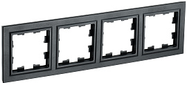 Рамка 4-местная РУ-4-БрЧ черный BR-M42-K02 BRITE  IEK Рамка 4-местная РУ-4-БрЧ черный BR-M42-K02 BRITE  IEK
