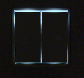 Переключатель двухклавишный с подсветкой INSPIRIA 10A 250В безвинтовые зажимы белый 673665 Legrand Переключатель двухклавишный с подсветкой INSPIRIA 10A 250В безвинтовые зажимы белый 673665 Legrand