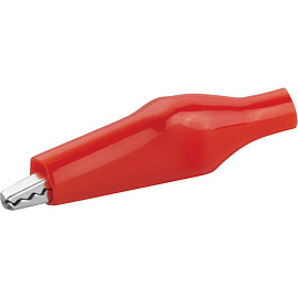 Зажим "Крокодил" 5А 40мм в изоляторе FD-1701 Rexant (красный) Зажим "Крокодил" 5А 40мм в изоляторе FD-1701 Rexant (красный)