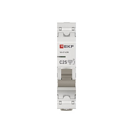 Выключатель автоматический ВА 47-63N 1P 25А (C) 4,5 кА PROXIMA  M634125C EKF Выключатель автоматический ВА 47-63N 1P 25А (C) 4,5 кА PROXIMA  M634125C EKF