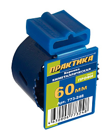 Коронка биметаллическая 60 мм серия "Профи" ПРАКТИКА 773-248 Коронка биметаллическая 60 мм серия "Профи" ПРАКТИКА 773-248
