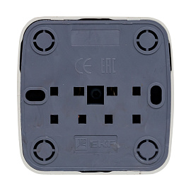 Розетка одинарная Минск открытой установки с заземлением без шторок 16А в сборе белый EGR16-028-10 EKF Розетка одинарная Минск открытой установки с заземлением без шторок 16А в сборе белый EGR16-028-10 EKF