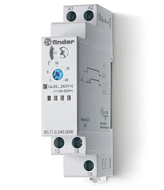 Таймер модульный 1-функциональный (AI) питание 24…240В АС/DC 1CO 16A ширина 17.5мм регулировка времени 0.1с…24ч IP20 801102400000 / 80.11.0.240.0000 Finder Таймер модульный 1-функциональный (AI) питание 24…240В АС/DC 1CO 16A ширина 17.5мм регулировка времени 0.1с…24ч IP20 801102400000 / 80.11.0.240.0000 Finder