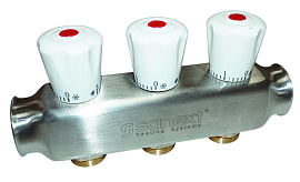 Коллектор Квартирный ВР 1"х 2 контура НР 3/4" евроконус 8112 SANEXT Коллектор Квартирный ВР 1"х 2 контура НР 3/4" евроконус 8112 SANEXT