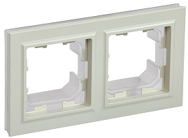 Рамка 2-местная IP44 РУ-2-БрКр-44 бежевый BR-M22-44-K10 BRITE IEK Рамка 2-местная IP44 РУ-2-БрКр-44 бежевый BR-M22-44-K10 BRITE IEK