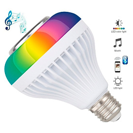 Лампа светодиодная 10Вт Е27 RGB музыкальная Bluetooth пульт управления DISCO 32599 4 REV Лампа светодиодная 10Вт Е27 RGB музыкальная Bluetooth пульт управления DISCO 32599 4 REV
