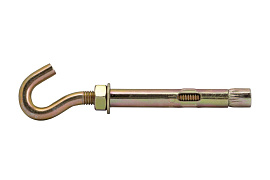 Анкер распорный с крюком 10х 60; М8 желтый цинк Анкер распорный с крюком 10х 60; М8 желтый цинк