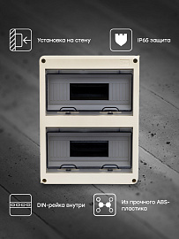 Бокс пластиковый КМПн-24 IP65 навесной ЩРН-Пг PROxima pb65-n-pg-24 EKF Бокс пластиковый КМПн-24 IP65 навесной ЩРН-Пг PROxima pb65-n-pg-24 EKF