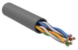Витая пара U/UTP кат.5E 4х2х0,51 (24 AWG) PVC Серый solid (305м) РФ/Т LC1-C5E04-111-T-R ITK Витая пара U/UTP кат.5E 4х2х0,51 (24 AWG) PVC Серый solid (305м) РФ/Т LC1-C5E04-111-T-R ITK