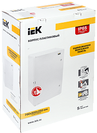 Щит пластиковый 700х500х250мм ЩМПп IP65 навесной  белая дверь MKP93-N-705025-65 IEK Щит пластиковый 700х500х250мм ЩМПп IP65 навесной  белая дверь MKP93-N-705025-65 IEK