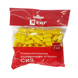 Скрутка СИЗ 4 (1,75-10,5мм) (P-74) желтый (уп.100 шт) plc-cc-6 EKF Скрутка СИЗ 4 (1,75-10,5мм) (P-74) желтый (уп.100 шт) plc-cc-6 EKF