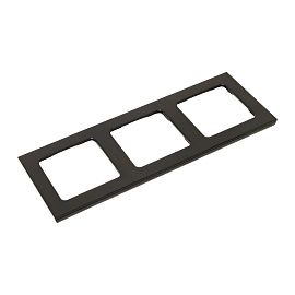 Рамка для розеток и выключателей 3 поста Стокгольм металлическая черный EZM-G-304-10 EKF PROxima Рамка для розеток и выключателей 3 поста Стокгольм металлическая черный EZM-G-304-10 EKF PROxima