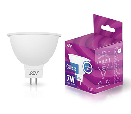 Лампа светодиодная 7 Вт GU5.3 MR16 4000К 525Лм матовая 220В рефлекторная 32325 9 REV Лампа светодиодная 7 Вт GU5.3 MR16 4000К 525Лм матовая 220В рефлекторная 32325 9 REV