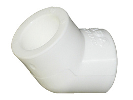 Угольник полипропиленовый PPR 25 45 гр Pilsa 80572 Угольник полипропиленовый PPR 25 45 гр Pilsa 80572