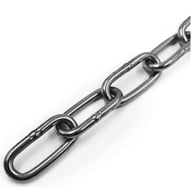 Цепь длинное звено DIN 763 D 4  оцинкованная Цепь длинное звено DIN 763 D 4  оцинкованная