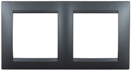Simon 15 Графит Рамка 2 поста 1500620-038 Simon 15 Графит Рамка 2 поста 1500620-038
