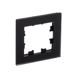 Рамка для розеток и выключателей 1 пост Atlasdesign Nature матовое стекло/черный ATN331001 Systeme Electric Рамка для розеток и выключателей 1 пост Atlasdesign Nature матовое стекло/черный ATN331001 Systeme Electric
