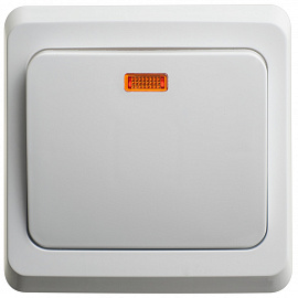 Переключатель одноклавишный ЭТЮД скрытой установки с подсветкой BC10-007BSysteme Electric Переключатель одноклавишный ЭТЮД скрытой установки с подсветкой BC10-007BSysteme Electric