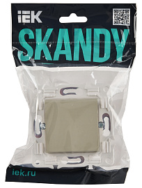 Выключатель 1-клавишный проходной 10А SK-V02B бежевый SKANDY SK-V12-0-10-K10 IEK Выключатель 1-клавишный проходной 10А SK-V02B бежевый SKANDY SK-V12-0-10-K10 IEK