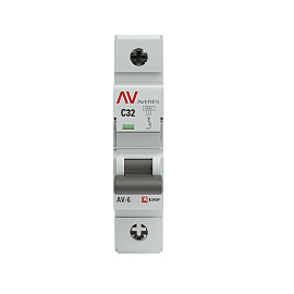 Выключатель автоматический 32А 1П однополюсный C 6kA AV-6 AVERES mcb6-1-32C-av EKF Выключатель автоматический 32А 1П однополюсный C 6kA AV-6 AVERES mcb6-1-32C-av EKF