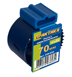 Коронка биметаллическая 70 мм (2 3/4") серия "Профи" ПРАКТИКА 036-032 Коронка биметаллическая 70 мм (2 3/4") серия "Профи" ПРАКТИКА 036-032