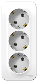 Розетка тройная BLANCA открытой установки с заземлением без шторок 16А 250В с изолирующей пластиной в сборе белый BLNRA010311 Systeme Electric Розетка тройная BLANCA открытой установки с заземлением без шторок 16А 250В с изолирующей пластиной в сборе белый BLNRA010311 Systeme Electric