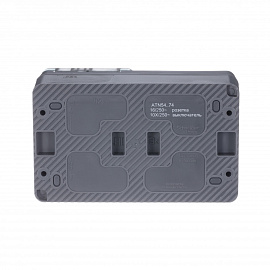 Блок AtlasDesign Profi54 открытой установки выключатель двухклавишный 10А + розетка Schuko 2P+E с заземлением 16А Антрацит  IP54  ATN544074 Systeme Electric Блок AtlasDesign Profi54 открытой установки выключатель двухклавишный 10А + розетка Schuko 2P+E с заземлением 16А Антрацит  IP54  ATN544074 Systeme Electric