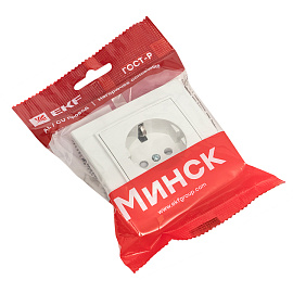 Розетка одинарная Минск скрытой установки с заземлением со шторками 16А в сборе белый ERR16-028-100 EKF Розетка одинарная Минск скрытой установки с заземлением со шторками 16А в сборе белый ERR16-028-100 EKF