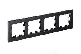 Рамка для розеток и выключателей 4 поста Atlasdesign Nature металл оникс ATN312304 Systeme Electric Рамка для розеток и выключателей 4 поста Atlasdesign Nature металл оникс ATN312304 Systeme Electric