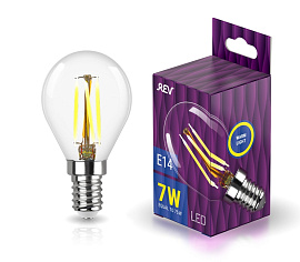 Лампа светодиодная 7 Вт E14 G45 2700К 695Лм прозрачная 230В шар филаментная DECO Premium 32482 9 REV Лампа светодиодная 7 Вт E14 G45 2700К 695Лм прозрачная 230В шар филаментная DECO Premium 32482 9 REV