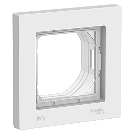 Рамка для розеток и выключателей 1 пост Atlasdesign Aqua IP44 горизонтальная белый ATN440101 Systeme Electric Рамка для розеток и выключателей 1 пост Atlasdesign Aqua IP44 горизонтальная белый ATN440101 Systeme Electric