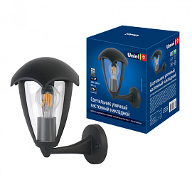 Светильник архитектурный НБУ 60Вт Е27 черный металл. IP54 UUL-S80A 60W/E27 BLACK  UL-00006812 Uniel Светильник архитектурный НБУ 60Вт Е27 черный металл. IP54 UUL-S80A 60W/E27 BLACK  UL-00006812 Uniel