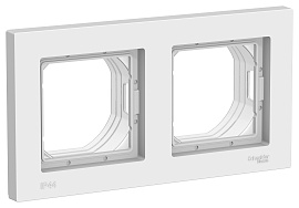 Рамка для розеток и выключателей 2 поста Atlasdesign Aqua IP44 горизонтальная белый ATN440102 Systeme Electric Рамка для розеток и выключателей 2 поста Atlasdesign Aqua IP44 горизонтальная белый ATN440102 Systeme Electric