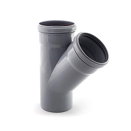 Тройник канализационный 110/110 угол 45 РосТурПласт 11431/36575 Тройник канализационный 110/110 угол 45 РосТурПласт 11431/36575