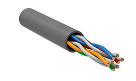 Витая пара U/UTP кат.5E 4х2х0,51 (24 AWG) PVC Серый solid (305м) РФ/Т LC1-C5E04-111-T-R ITK Витая пара U/UTP кат.5E 4х2х0,51 (24 AWG) PVC Серый solid (305м) РФ/Т LC1-C5E04-111-T-R ITK