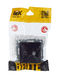 Розетка  двойная TV+SAT РТВ/РСп12-БрЧ черный BRITE  BR-AF20-O-K02 IEK Розетка  двойная TV+SAT РТВ/РСп12-БрЧ черный BRITE  BR-AF20-O-K02 IEK
