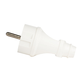 Вилка прямая с заземлением белая 16А 250В (AVP16-10)  EKF Вилка прямая с заземлением белая 16А 250В (AVP16-10)  EKF