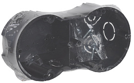 Коробка КМ40007 установочная 2х местная для твердых стен 141x70x45 (с саморезами) Коробка КМ40007 установочная 2х местная для твердых стен 141x70x45 (с саморезами)