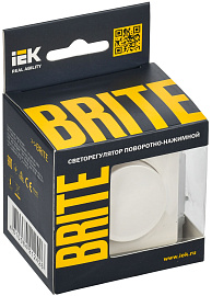 BRITE Светорегулятор поворотно-нажимной 600Вт СС10-1-0-БрБ белый IEK BRITE Светорегулятор поворотно-нажимной 600Вт СС10-1-0-БрБ белый IEK