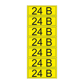 Наклейка знак электробезопасности «24 В» 35х100 мм 55-0002-1 REXANT Наклейка знак электробезопасности «24 В» 35х100 мм 55-0002-1 REXANT