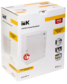 Щит пластиковый 500х400х240мм ЩМПп IP65 навесной  белая дверь MKP93-N-504024-65 IEK Щит пластиковый 500х400х240мм ЩМПп IP65 навесной  белая дверь MKP93-N-504024-65 IEK