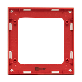 Рамка для розеток и выключателей 1 пост Стокгольм белый с линией цвета красный EXM-G-304-20 EKF PROxima Рамка для розеток и выключателей 1 пост Стокгольм белый с линией цвета красный EXM-G-304-20 EKF PROxima