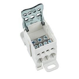 Блок распределительный (КРОСС)  крепеж на монтажную панель и DIN рейку КБР-80A EKF Блок распределительный (КРОСС)  крепеж на монтажную панель и DIN рейку КБР-80A EKF