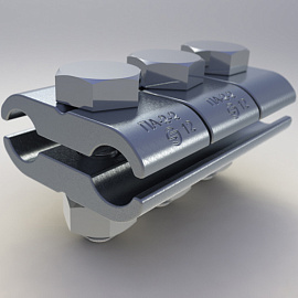 Зажим плашечный ПА-2-2 трех болтовой диаметр провода 9,6-11,4мм Контакт-Электроарматура Зажим плашечный ПА-2-2 трех болтовой диаметр провода 9,6-11,4мм Контакт-Электроарматура