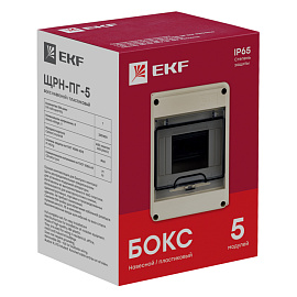 Бокс пластиковый КМПн- 5 IP65 навесной ЩРН-Пг PROxima Pb65-n-pg-5 EKF Бокс пластиковый КМПн- 5 IP65 навесной ЩРН-Пг PROxima Pb65-n-pg-5 EKF