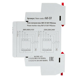 Реле контроля фаз RKF-37 EKF PROxima Реле контроля фаз RKF-37 EKF PROxima