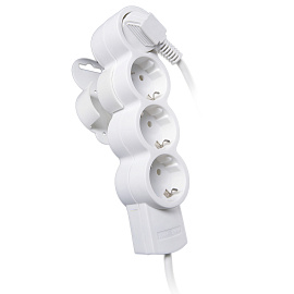 Удлинитель 4 гнезда/розетки 3 метра с/з 10А ПВС 3x0,75 (32012 0) Duwi Quick Fix Удлинитель 4 гнезда/розетки 3 метра с/з 10А ПВС 3x0,75 (32012 0) Duwi Quick Fix