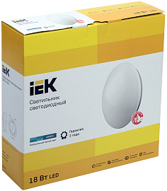 Светильник светодиодный ДПБ 18Вт 1002  IP20 4000K круг белый LDPB0-1002-18-4000-K01  IEK Светильник светодиодный ДПБ 18Вт 1002  IP20 4000K круг белый LDPB0-1002-18-4000-K01  IEK